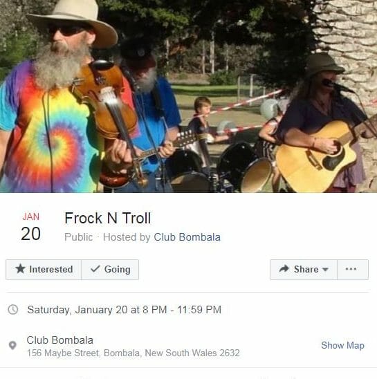 Frock N Troll, Folk Rock Duo – Club Bombala