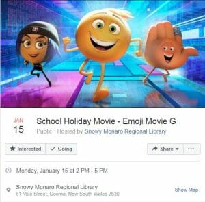 School Holiday Movie at Cooma Library January 2018