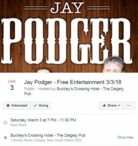Live Entertainment Jay Podger Dalgety