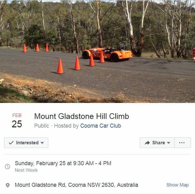 Mt Gladstone Hill Climb – with Cooma Car Club