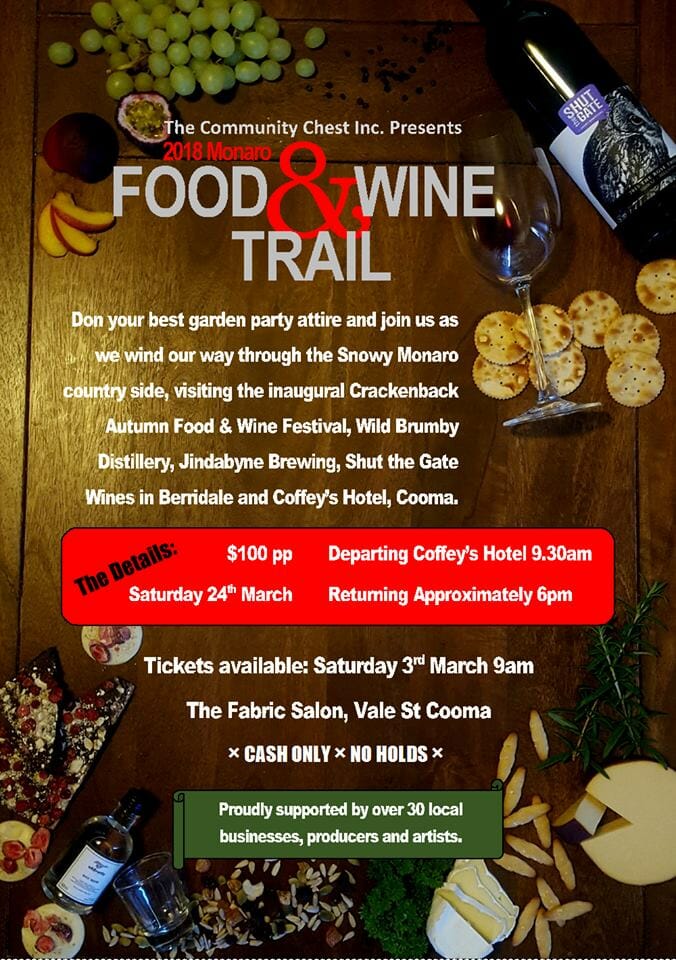 Community Chest Food & Wine Trail 2018