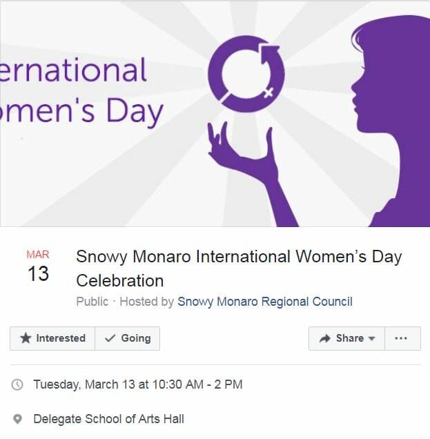 Snowy Monaro International Women’s Day Celebration – Delegate