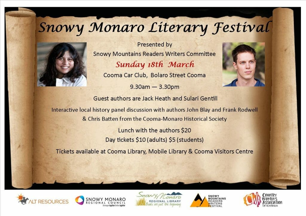 Snowy Mountains Readers Writers Literary Festival 2018