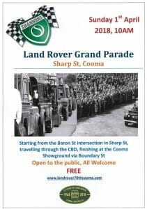 Land Rover Sharp Street Grand Parade and Grand Display at the Cooma Showground