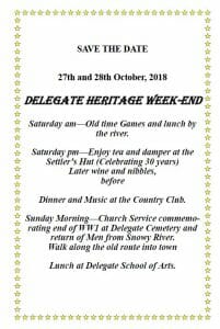 Delegate Heritage weekend