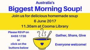 Australia's Biggest Morning Soup Cooma Library