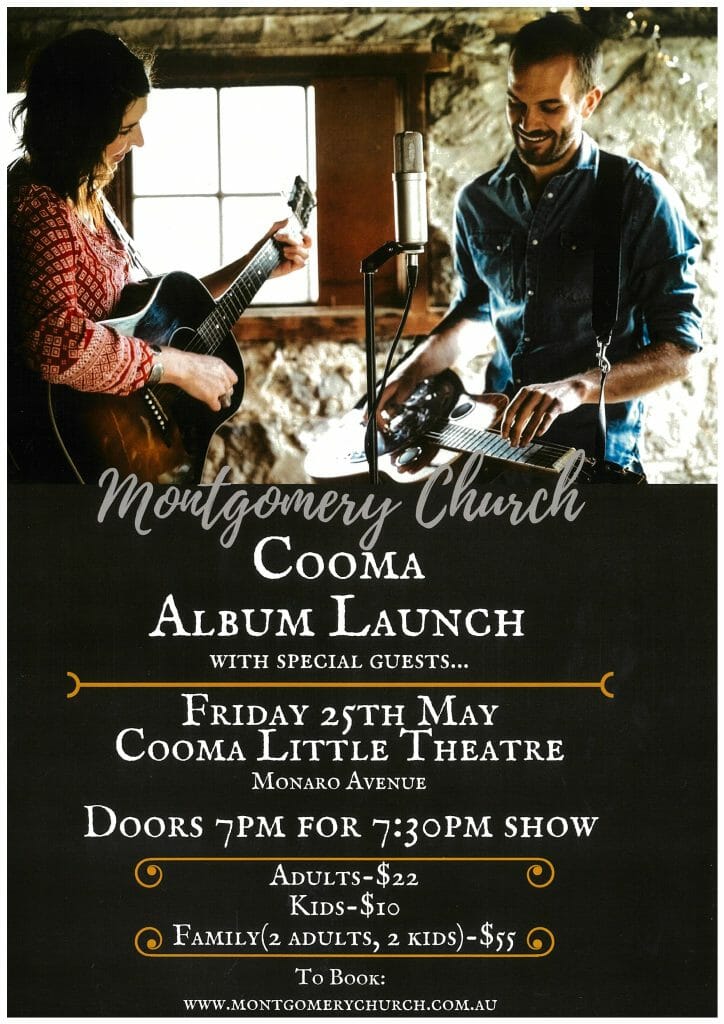 Montgomery Church Album Launch Cooma Little Theatre May 2018