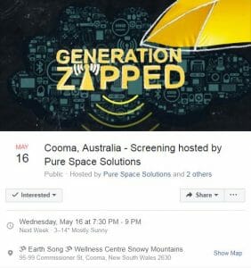 Generation Zapped - Free Screening Pure Space Solutions Earth Song Wellness Cooma