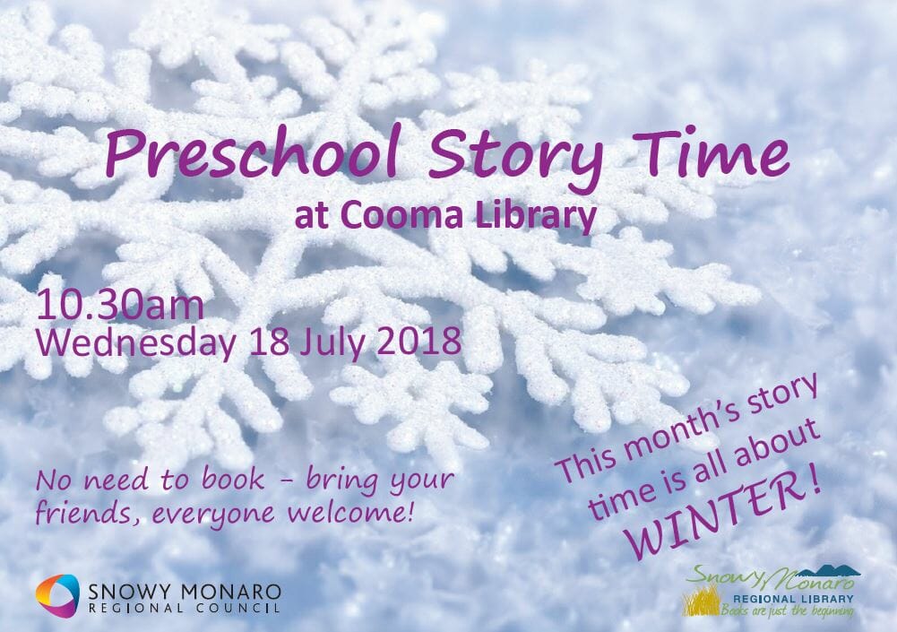 Preschool story time Cooma Library
