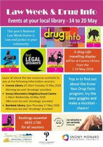Law Week and Drug Info Cooma Library