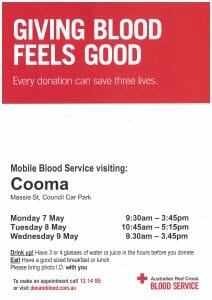 Mobile Blood Bank Cooma