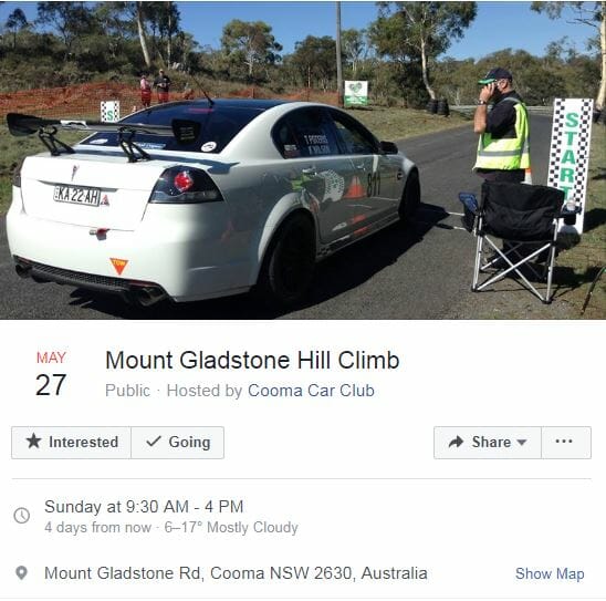 Mt Gladstone Hill Climb – hosted by Cooma Car Club