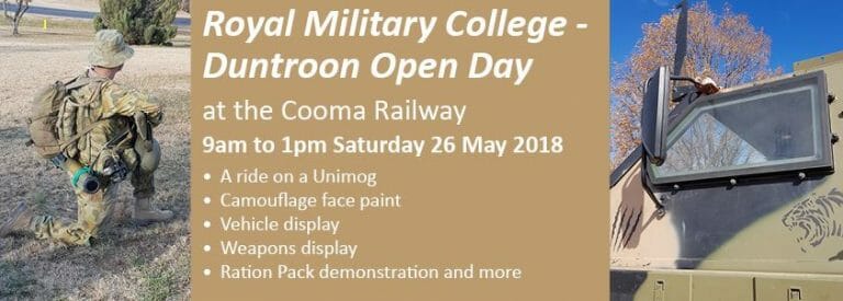 Cooma Monaro Railway Open Day and Royal Military of Duntroon Peace-Keeping Exercise