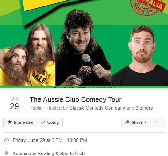 The Aussie Club Comedy Tour with ‘The Bloke’ himself, Chris Franklin