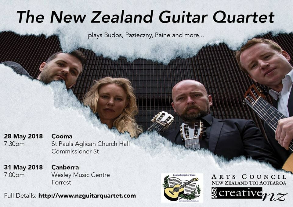 New Zealand Guitar Quartet Cooma 28th May 2018