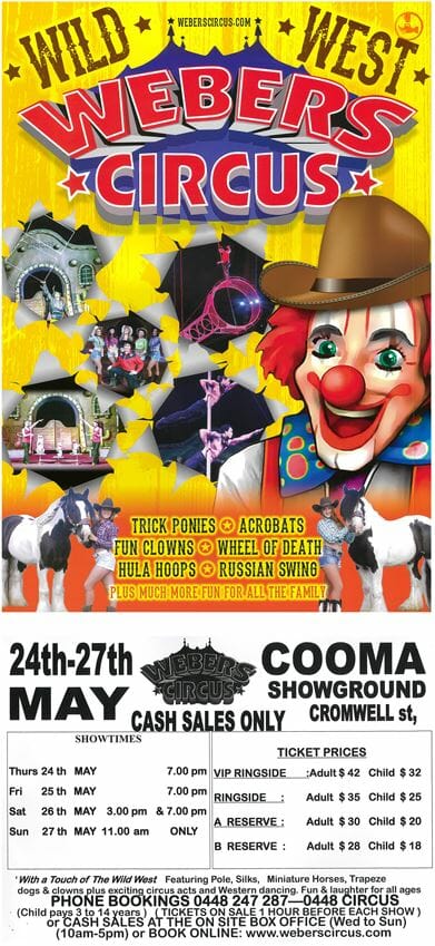 Webers Circus – Wild West Show – Cooma Showground