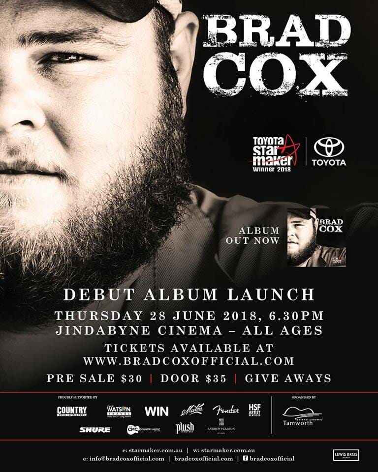 Brad Cox Debut Album Launch Jindabyne