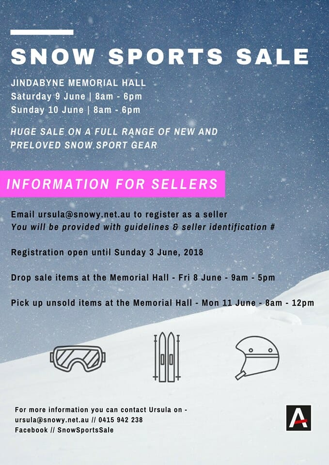 Snow Sports Sale - Jindabyne Memorial Hall - Visit Cooma