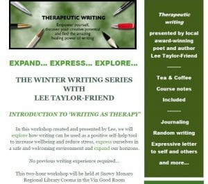 Lee Taylor-Friend Writing Workshop