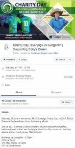 Charity Day Bushpigs vs Gungahlin Supporting Dolly's Dream
