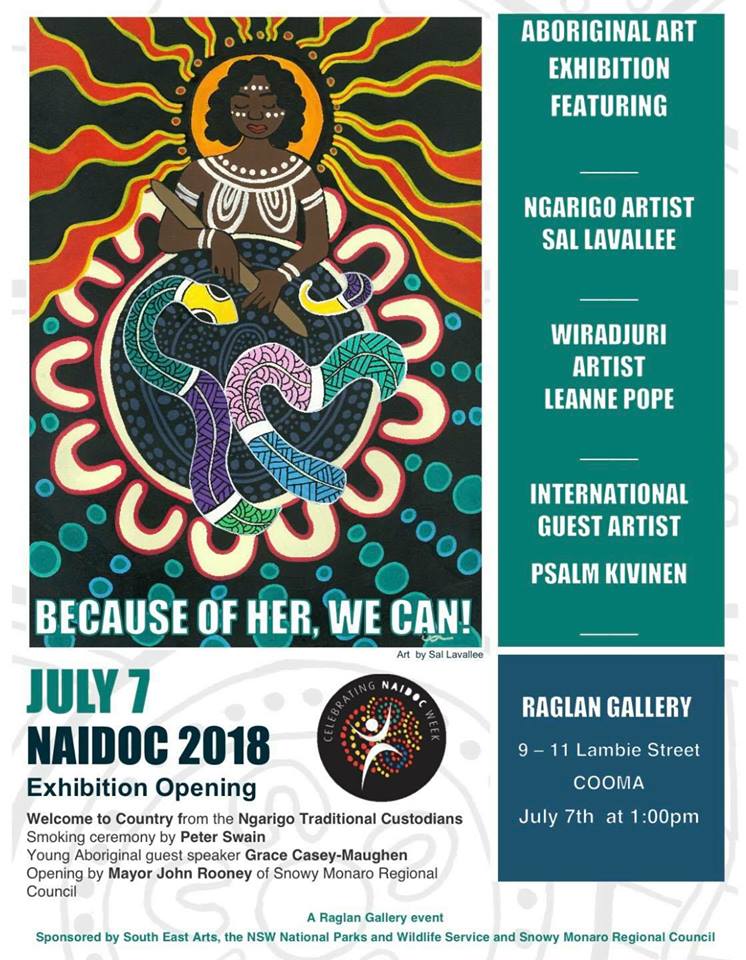 Raglan Gallery: NAIDOC 2018 Exhibition “Because of Her, We Can!”