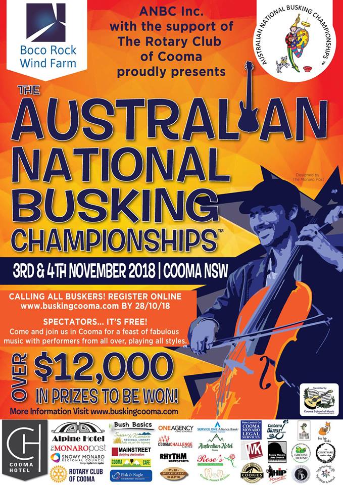 Australian National Busking Championships 2018 – in Cooma