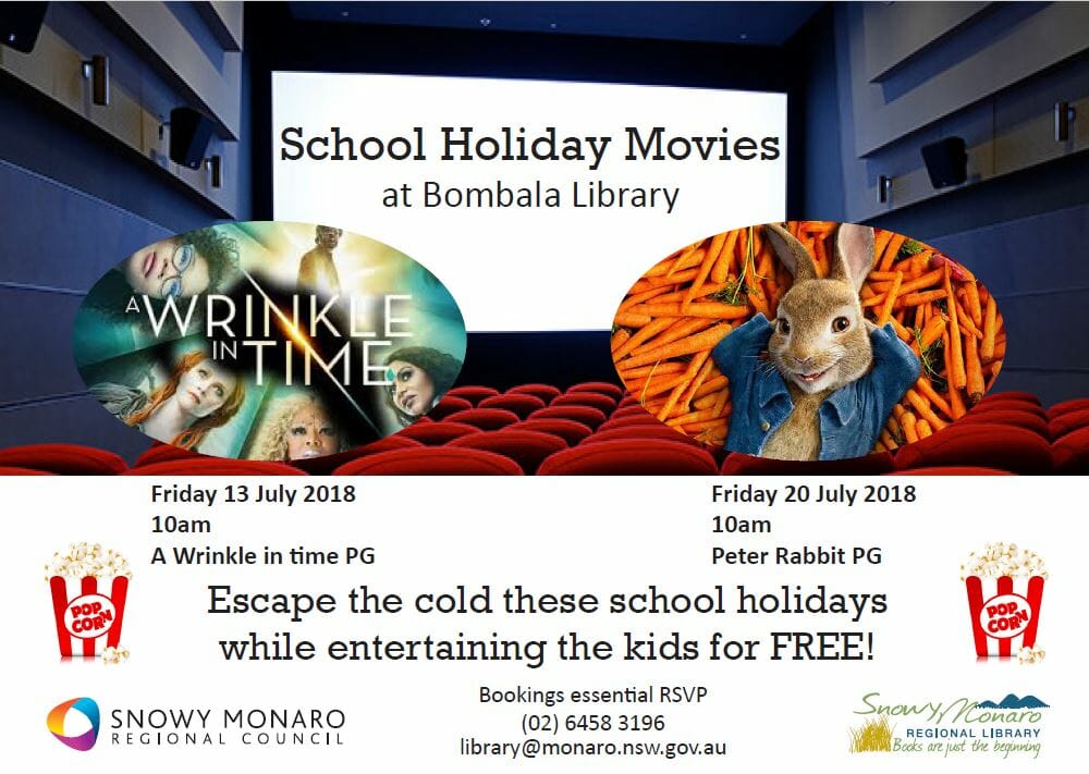 School Holiday Movies Bombala Library July 2018