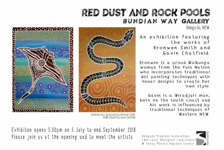 RED DUST AND ROCK POOLS – Exhibition at Bundian Way Gallery, Delegate