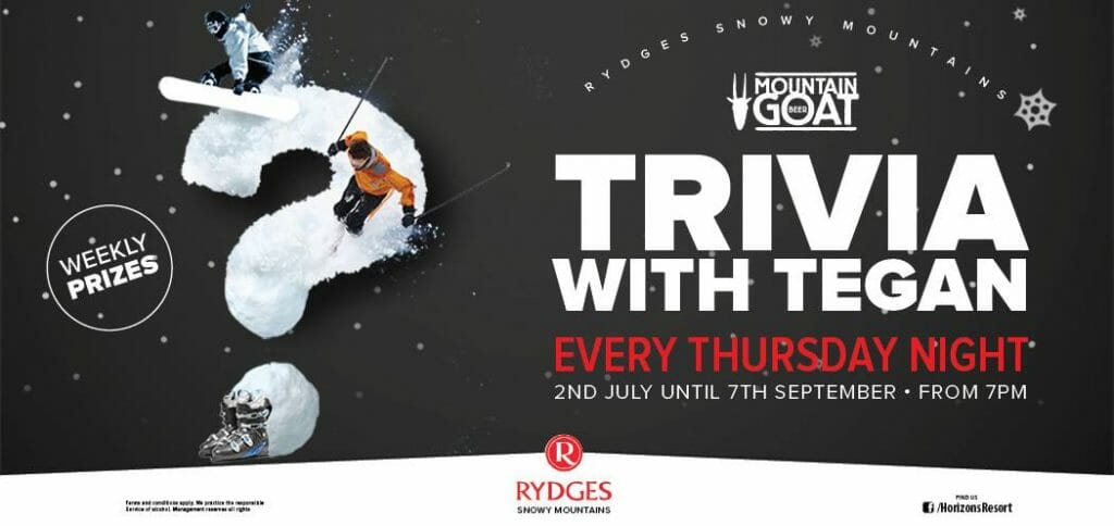 Trivia Rydges Tegan Thursday Jindabyne