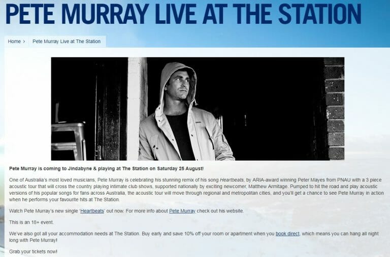 Peter Murray Heartbeats Single Tour
