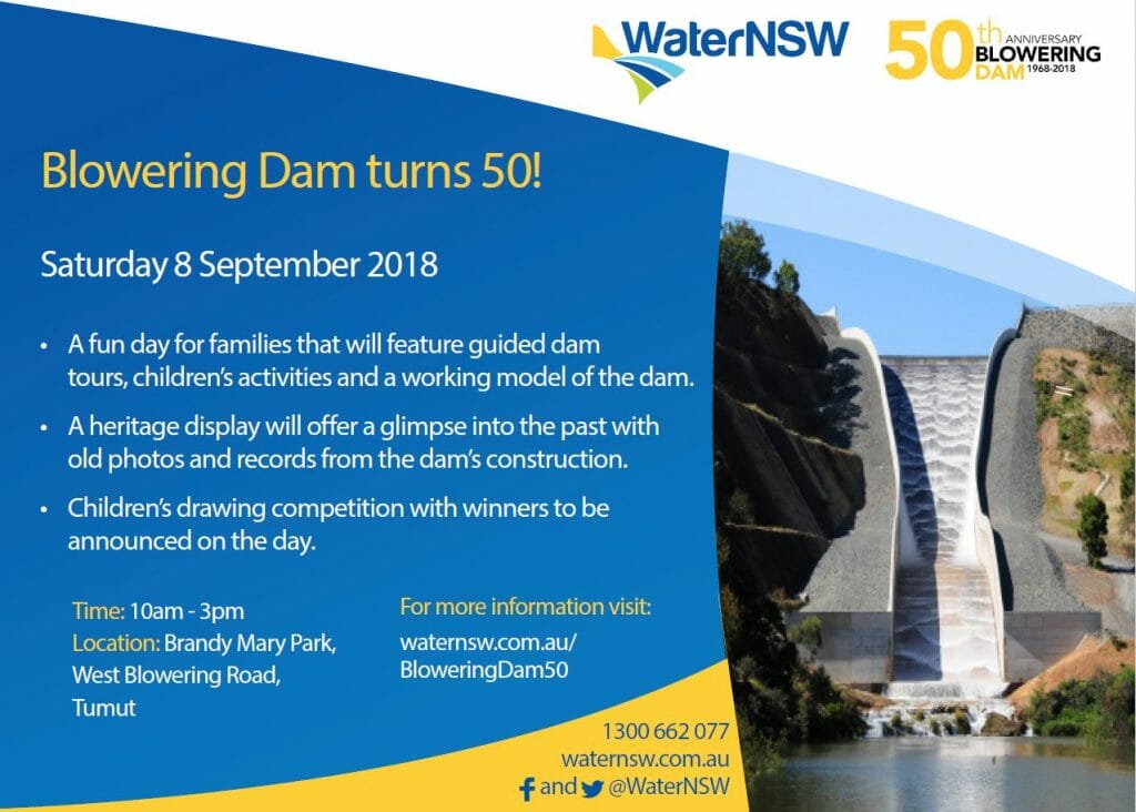 Blowering Dam turns 50