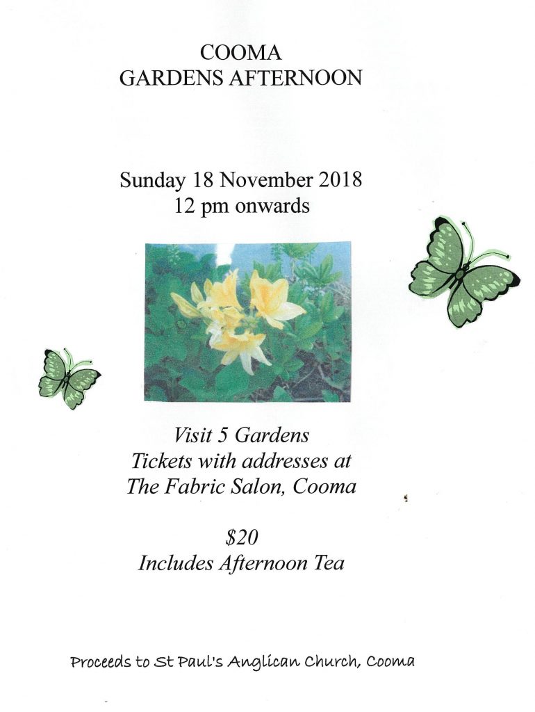 Visit 5 beautiful gardens at the Cooma Gardens Afternoon Visit Cooma