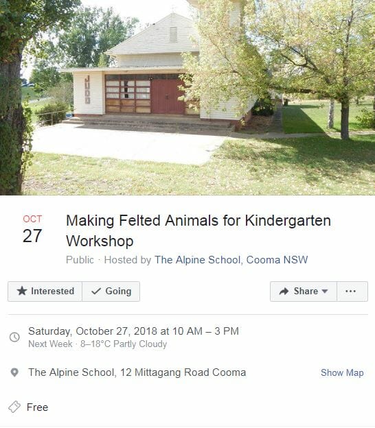 Making Felted Animals for Kindergarten Workshop