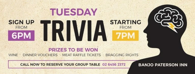 Tuesday Trivia at Banjo Paterson Inn, Jindabyne