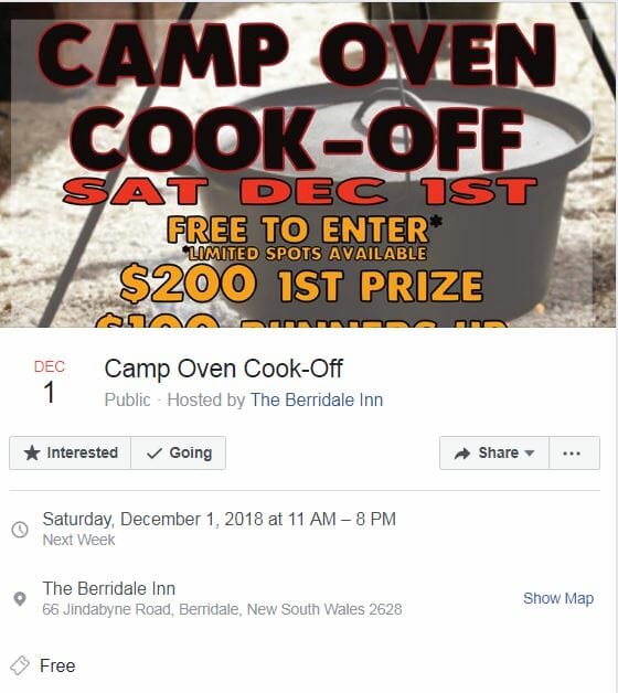 Camp Oven Cook-Off at Berridale Inn