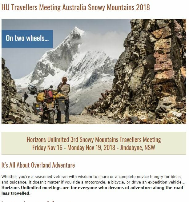 HU Travellers Meeting Australia Snowy Mountains 2018