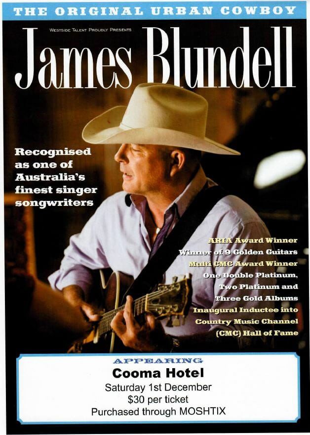 James Blundell live in concert at Cooma Hotel