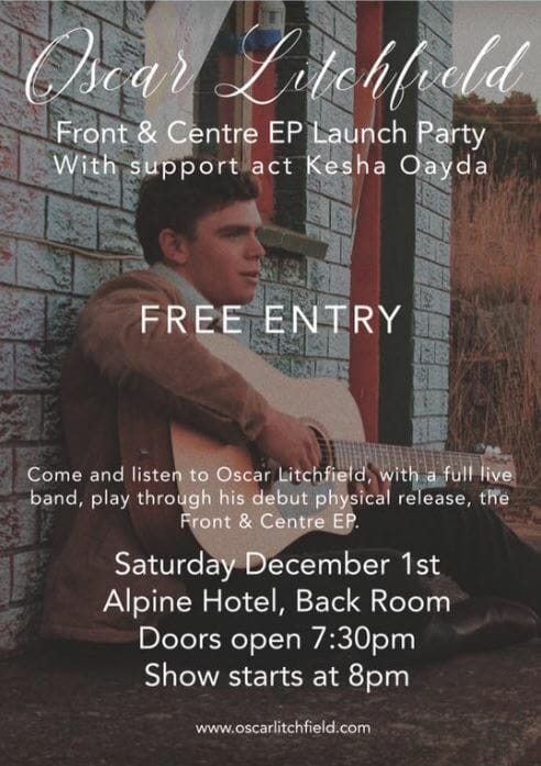 Oscar Litchfield – Front & Centre EP launch party at the Alpine Hotel, Cooma