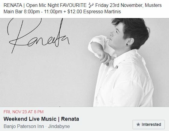 Weekend Live Music, Renata @ Banjo Paterson Inn, Jindabye