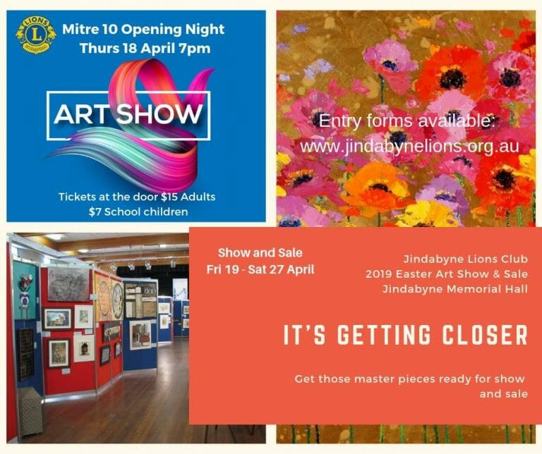 Jindabyne Lions Club 2019 Easter Art Show & Sale Visit Cooma