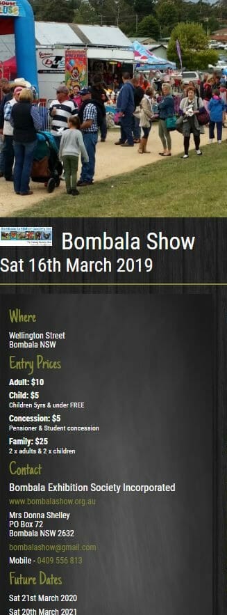 Bombala Show 2019
