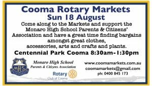 Cooma Rotary Markets August 2019