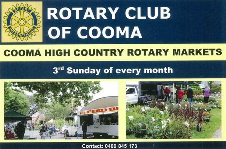 Cooma  Rotary Markets – October 2019