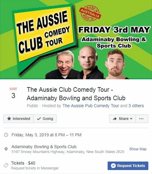 The Aussie Club Comedy Tour – 3rd May 2019