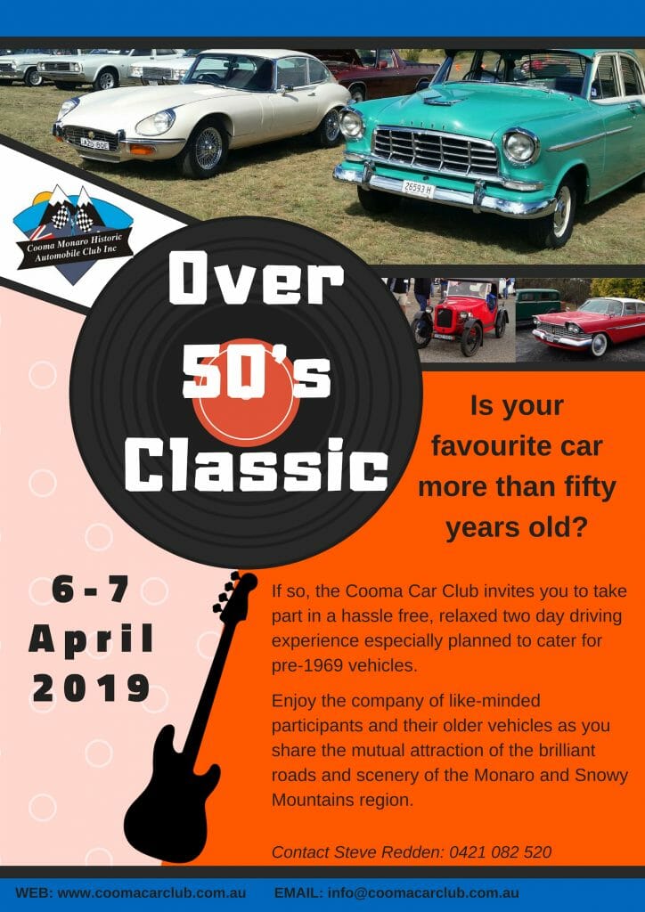 Over 50's Classic Cooma Car Club 2019