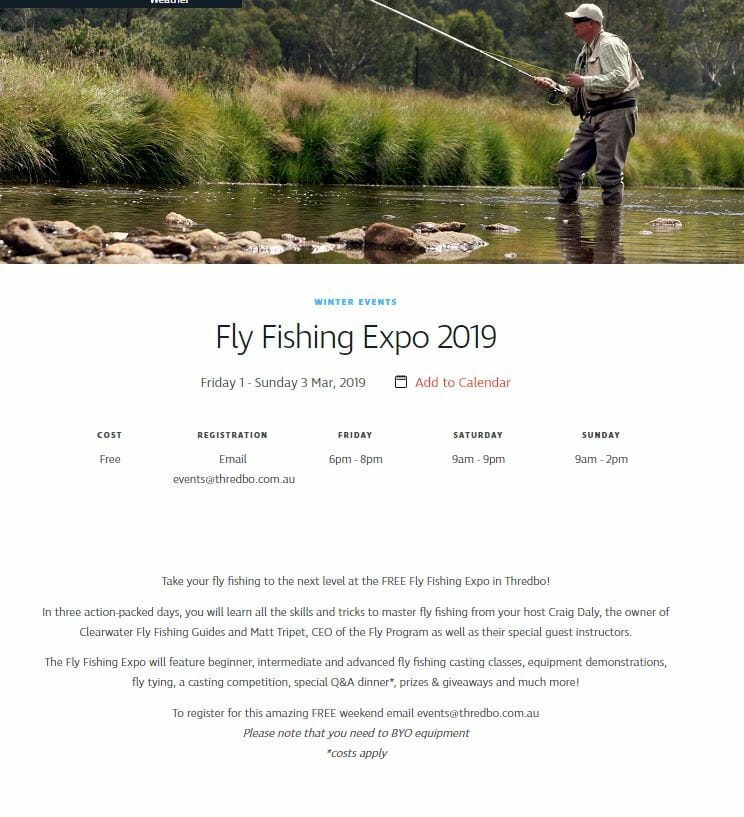 Thredbo Fly Fishing Expo 2019 