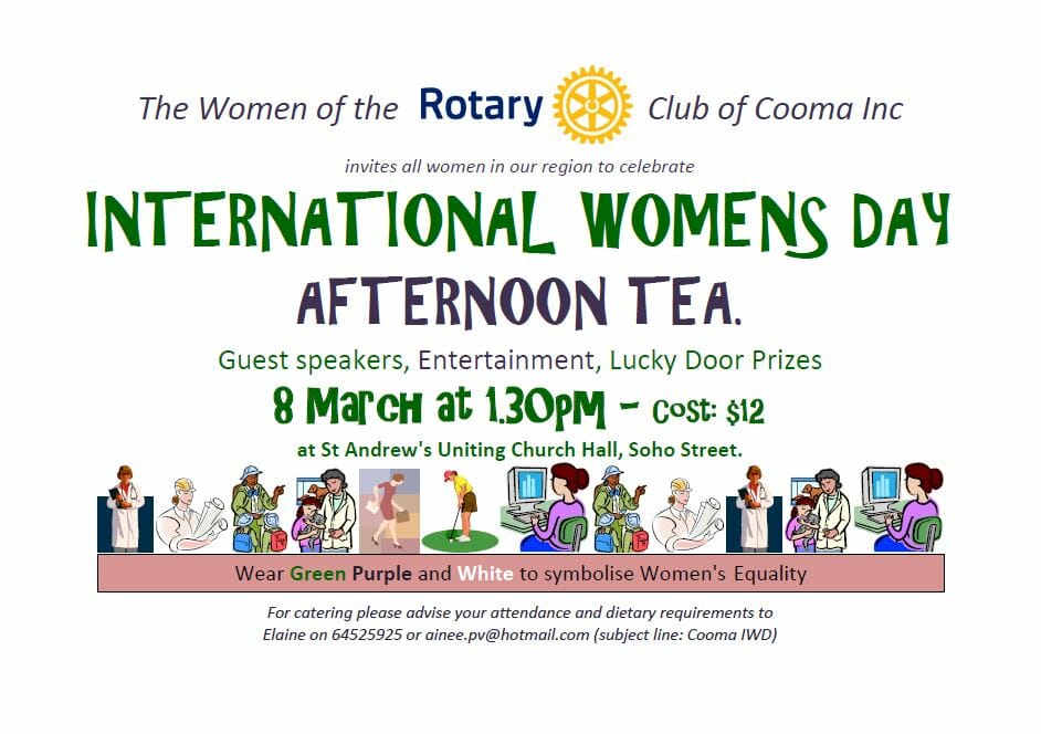 International Womens Day Afternoon Tea Rotary