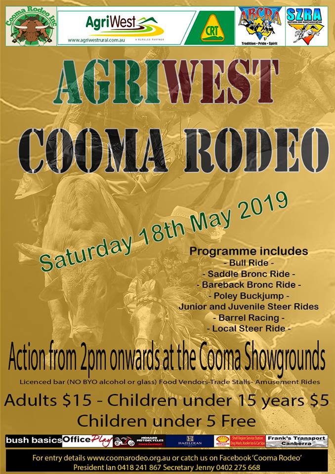 Cooma Rodeo AgriWest rescheduled May 2019
