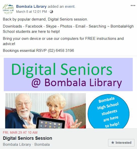 Digital Seniors Session @ Bombala Library