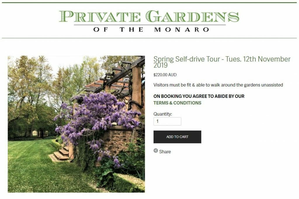 Private Gardens of Monaro November Self Drive Tour
